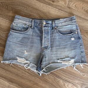 Free People We The Free Denim Blue High Waist Shorts sz 30